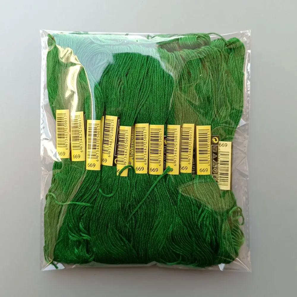 Unique Cross Stitch Thread Craft Gradient Color Floss Sewing Skeins 24 Pieces /8 Meters /6 Strands Polyester Cotton