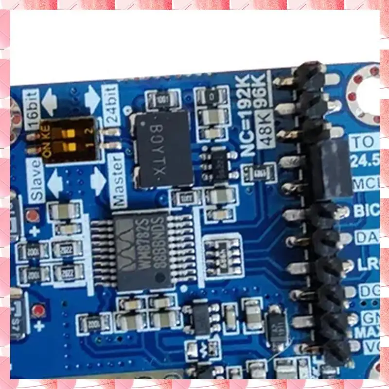 JAJA Dlhifi I2S ADC Modulo scheda di acquisizione audio Hifi WM8782S Scheda di sviluppo modalità Master Slave 24BIT 192K 96K 48K Blu 1 Pie