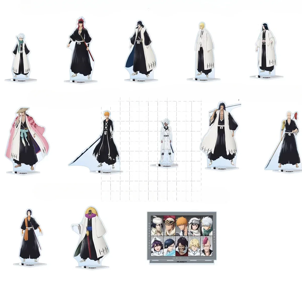 Game Aizen Sousuke Grimmjow Kuchiki Rukia Ichimaru Kurosaki Ichigo Acrylic Stand Doll Anime Figure Model Cosplay Toy Gift