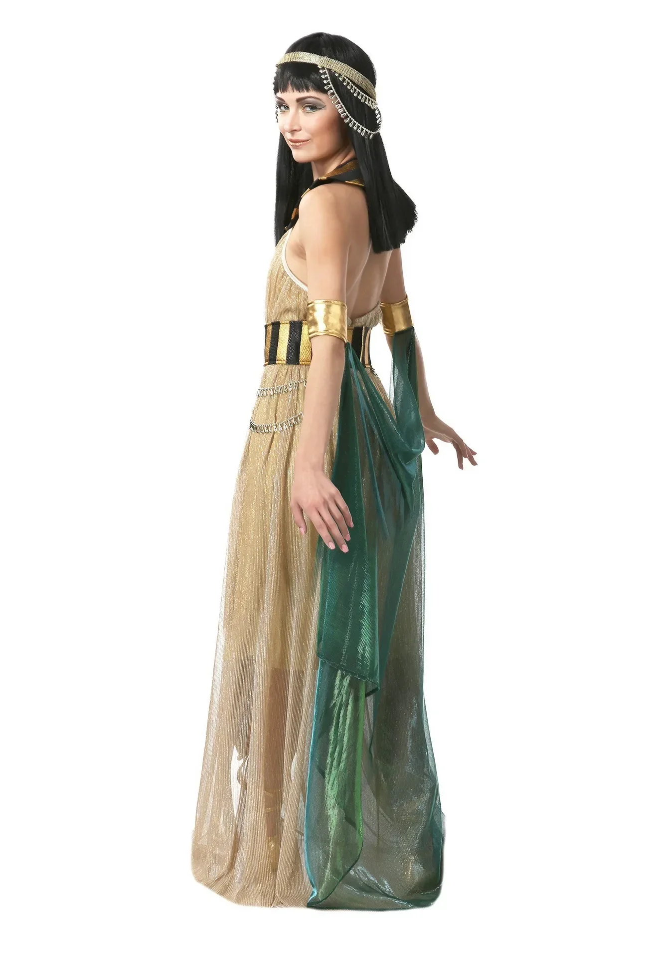2025Halloween Ancient Egypt Egyptian Pharaoh Costume for Men King Cleopatra Queen Cosplay Carnival Party Medieval Couple Party