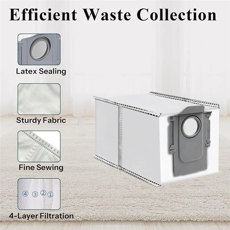 

BHBD-For Roborock Qrevo Curv - Replacement Parts Roller Brush Filters Mops Dust Bags Robot Vacuum Cleaner Accessories Kit