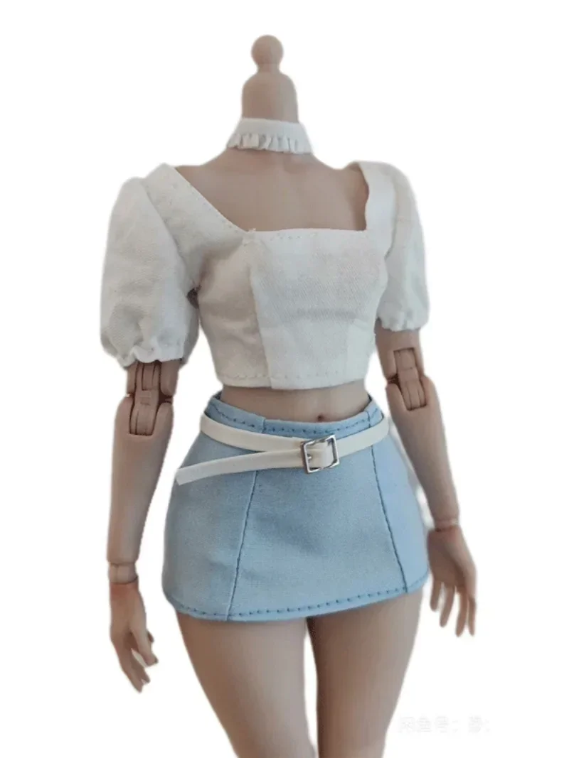 Vêtements Sodier pour femme, chemise, jupe et ceinture, échelle 1/6, pour figurine d'action AT202 de 12 pouces
