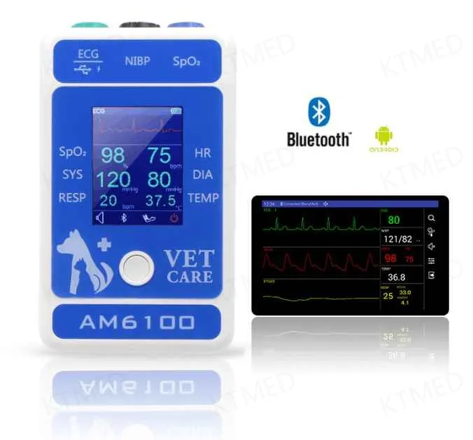 2026 KT-W027 Portable Cost-effective Veterinary Surgical Monitor with Multiparameter for Pet/Small Animal