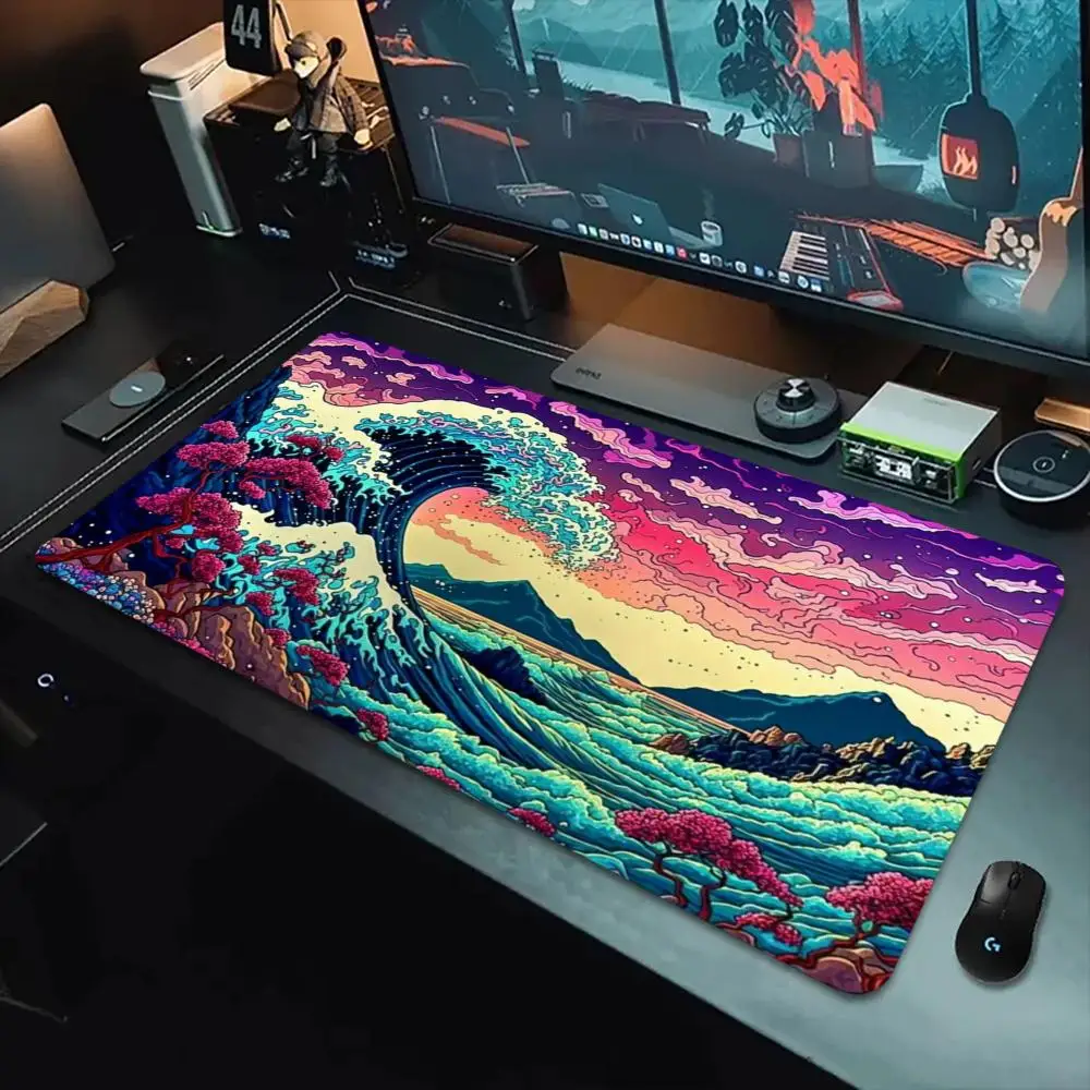 

Sea waves Mouse Pad Mouse Pads For Desk, Gaming Mouse Pad, with Stitched Edges and Non-Slip Rubber Base