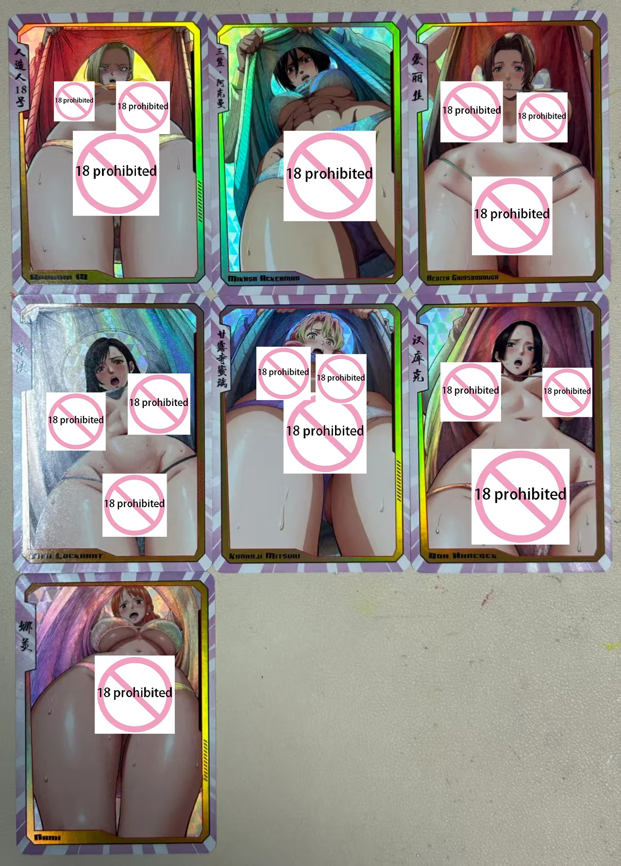 ONE PIECE Nami Boa·Hancock Nico Robin ACG Diy Self Control Collect Signature Trading Flash Card Anime Cartoon Original Gift