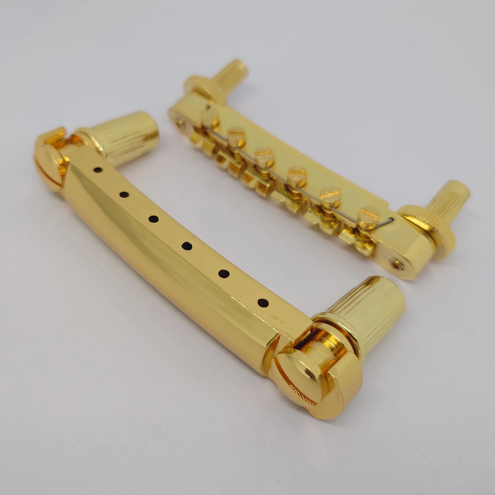 Guitar Fixed Saddle Bridge Tailpiece Tune-O-Matic 1 Set Gold for ABR-1 LP SG Electric guitars Replacement parts