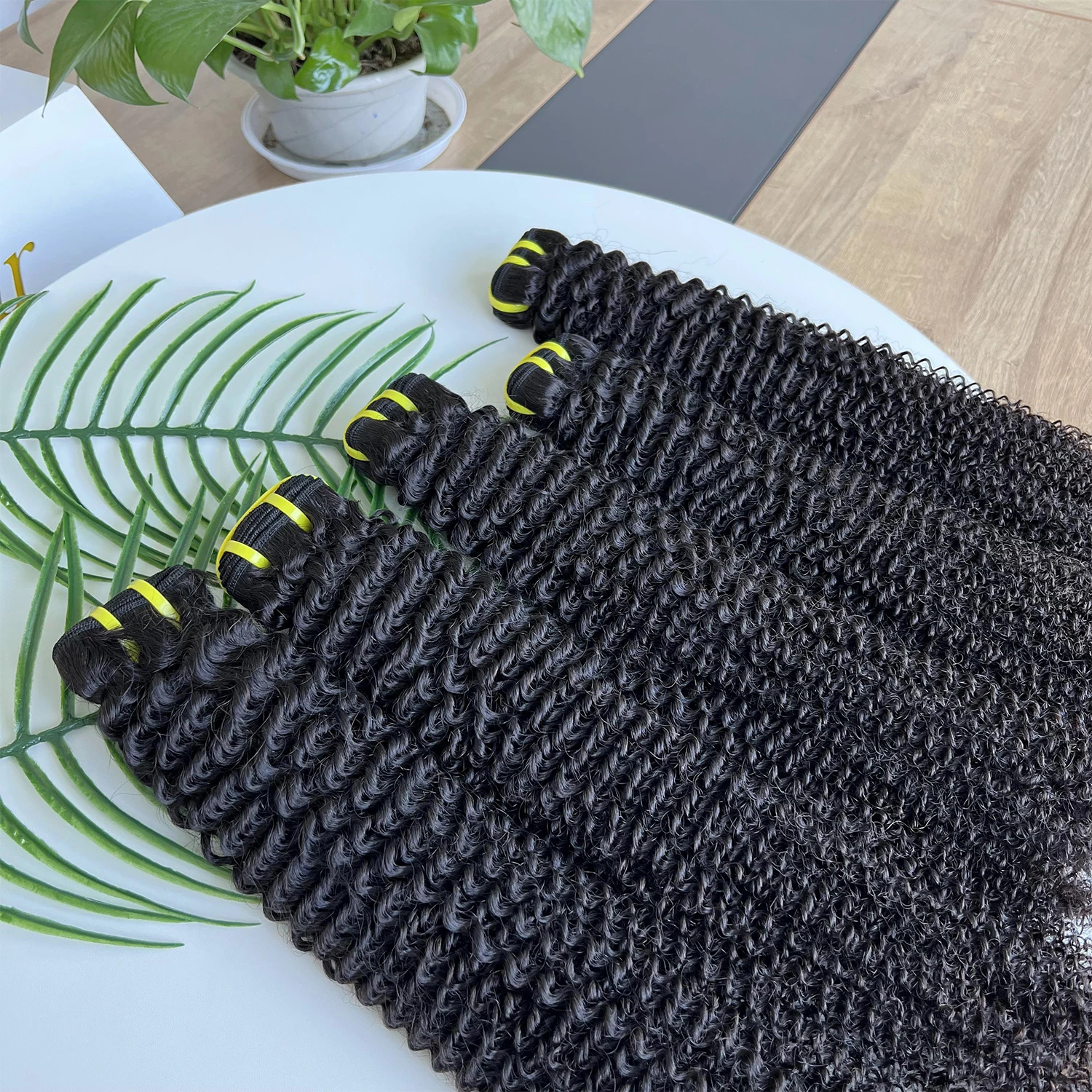 SWANEE-Bundles de perruques afro crépus bouclés, noir naturel, document, extensions de faisceaux, double trame, 100% cheveux humains Remy vietnamiens, 3 faisceaux