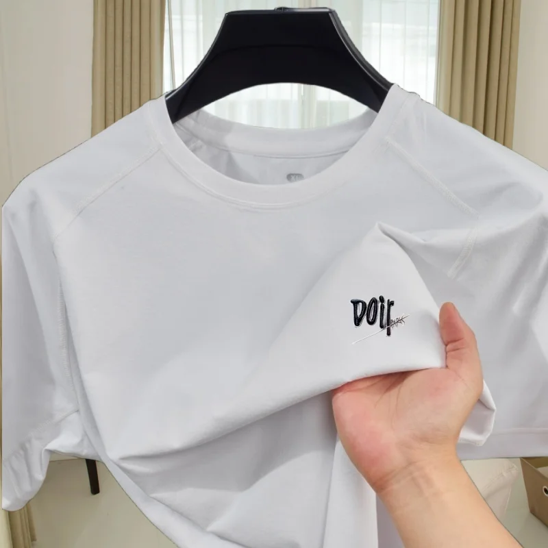 

High end brand summer new sports casual cool short sleeve men's casual comfortable breathable designer badge loose T-shirt top