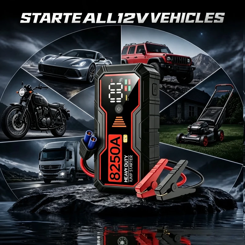 Car Jump Starter, 12V Auto Battery Booster, Up to 5.0L Gas/4.0L Diesel Engines,