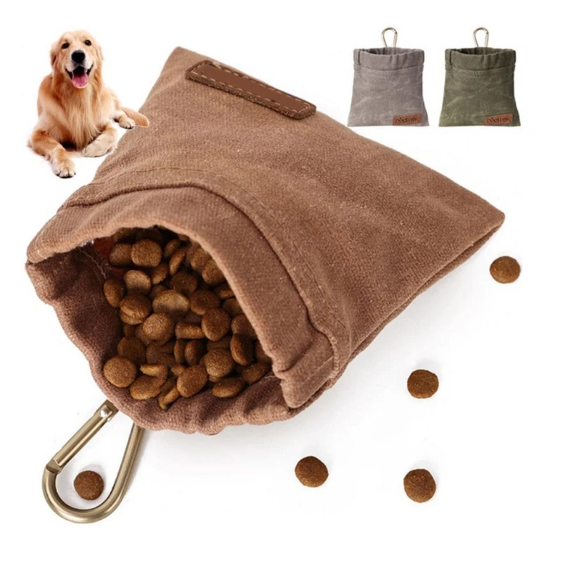 Wear-Resistant Dogs Snack Bag Outdoor Dogs Treat Pouch Carries Food Poop Bag Puppy Snack Waist Bag Pet Training Supplies KXRE