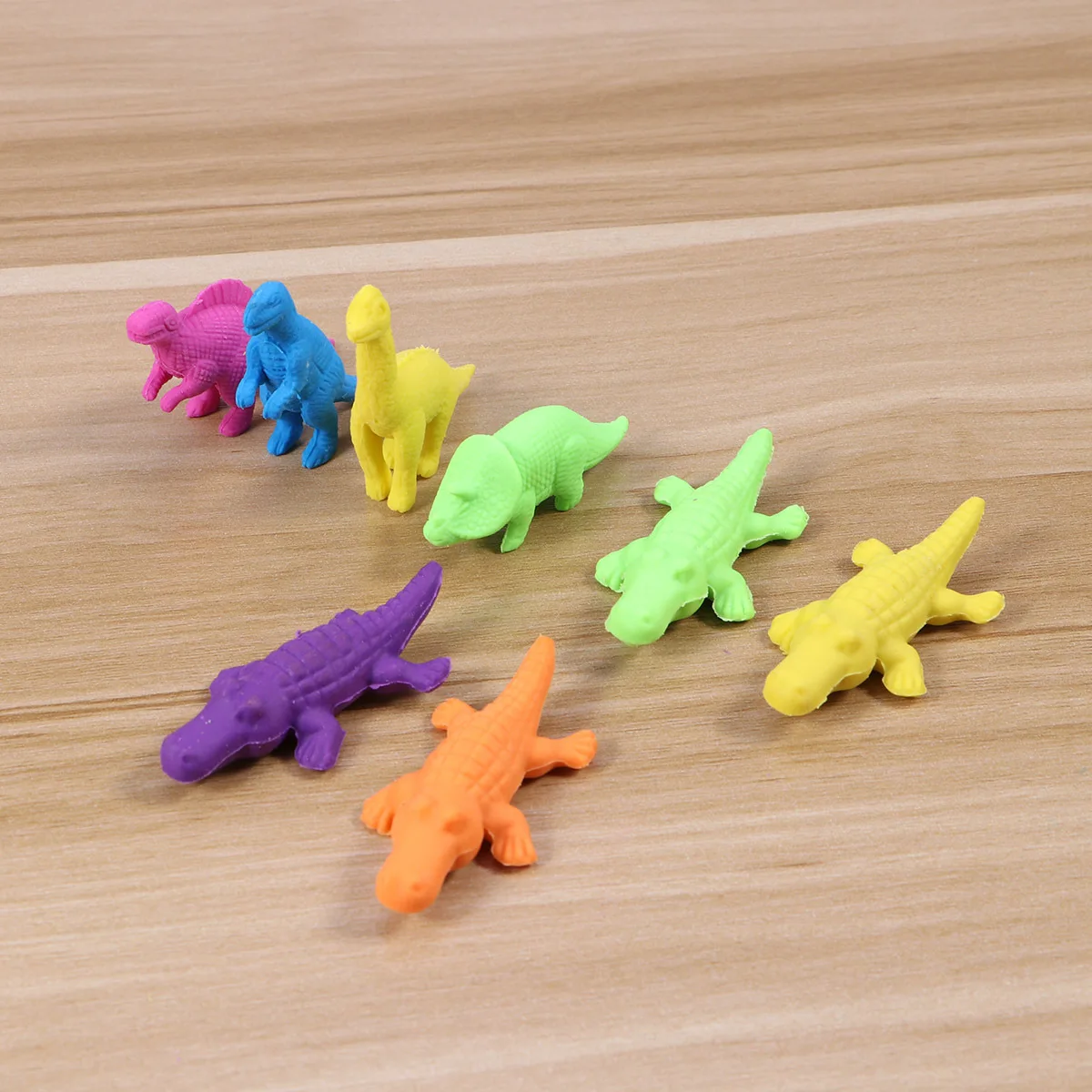 

6 set Animal Erasers Assorted Vegetable Dinosaur Cake Puzzle Pencil Erasers For Party Favors School Supplies Game Stocking