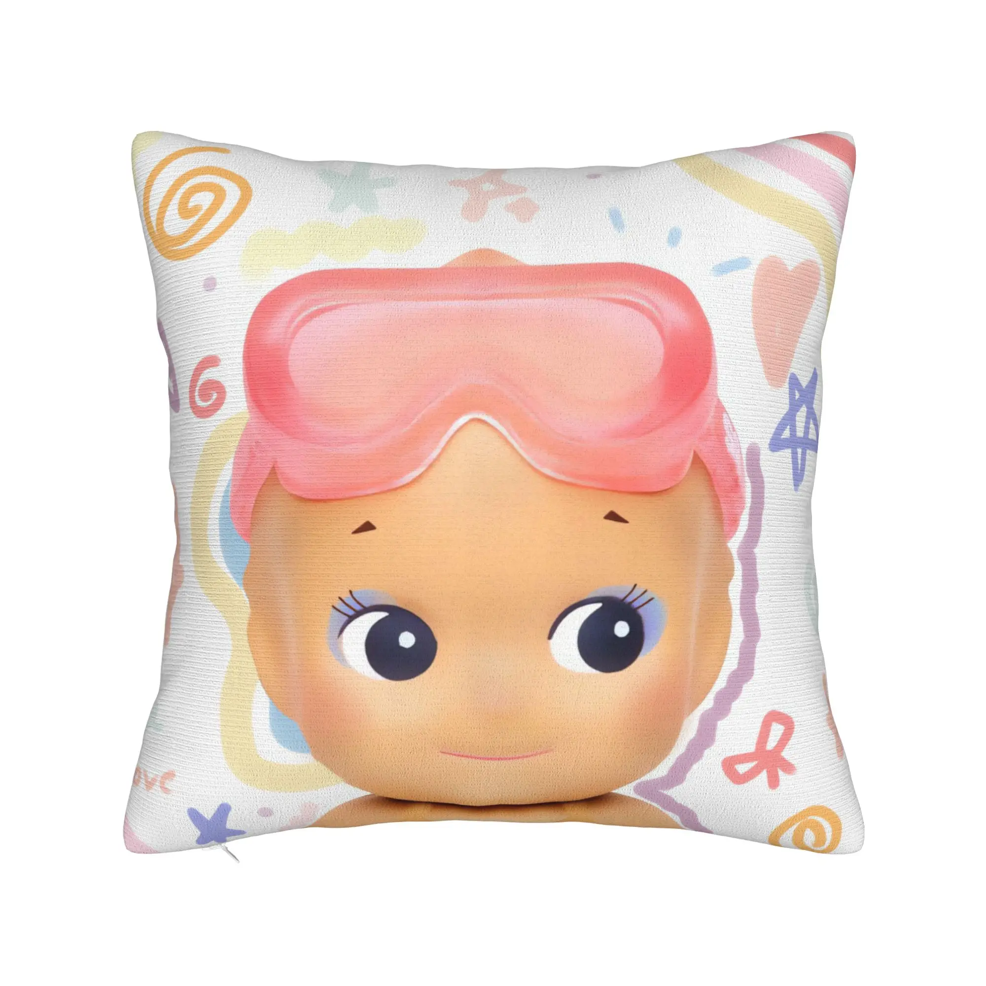 Lovely Sonnys Pillow Case Fruit Angels Various Retro Trendy Pillow Cover Graphic Pillowcases For Couch Sofa Bedroom