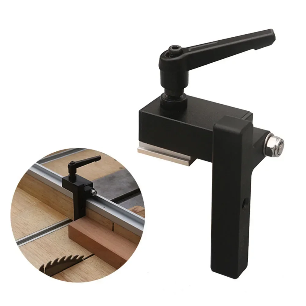 T-Trackเลื่อนLimiter Woodworking RouterตารางSlot Stopperจํากัดบล็อกสีดําLimiter ForStandard 19 มม.T-slots T-Tracks