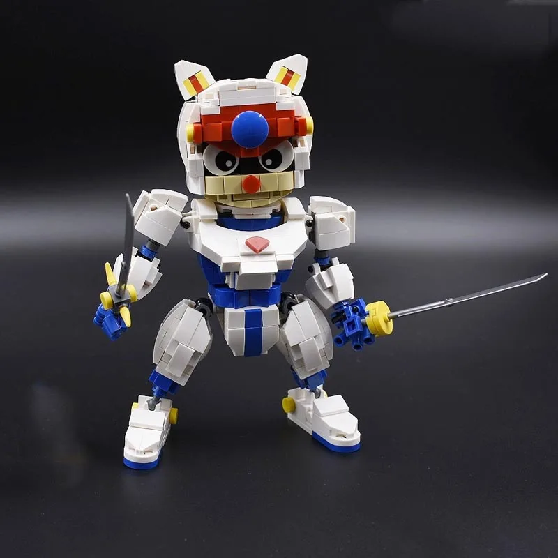 

Samurai Pizza Cat MOC 18cm Robots Model Building Blocks Kids Toy Action Figure Assemble Blocks For Children Antistress Toys Set