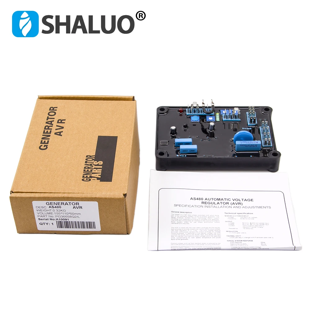 Factory Supply AS480 AVR Brushless Generator Automatic Voltage Regulator Stabilizer Control Panel Alternator Parts Accessories