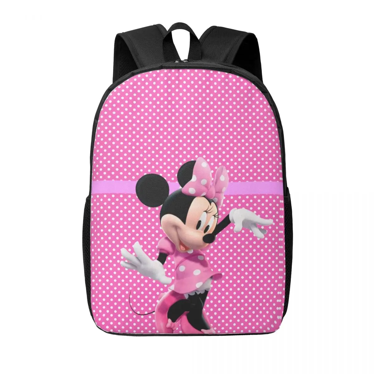 Custom Minnie Mouse Polkadot Anime Laptop Backpack Women Men Basic Bookbag for College School Students Bags