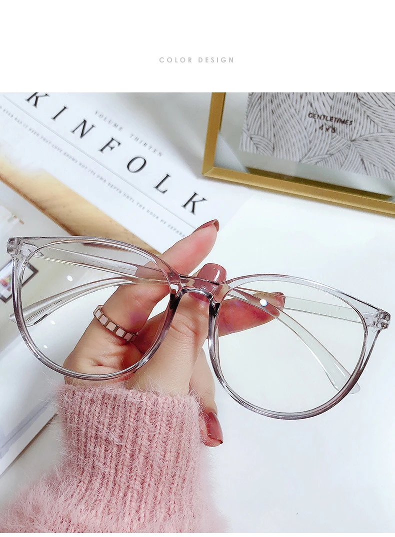 Neue Lesebrille mit großem Rahmen, Anti-Blaulicht-Brillengestell, frischer und einfacher Stil – Detail 5