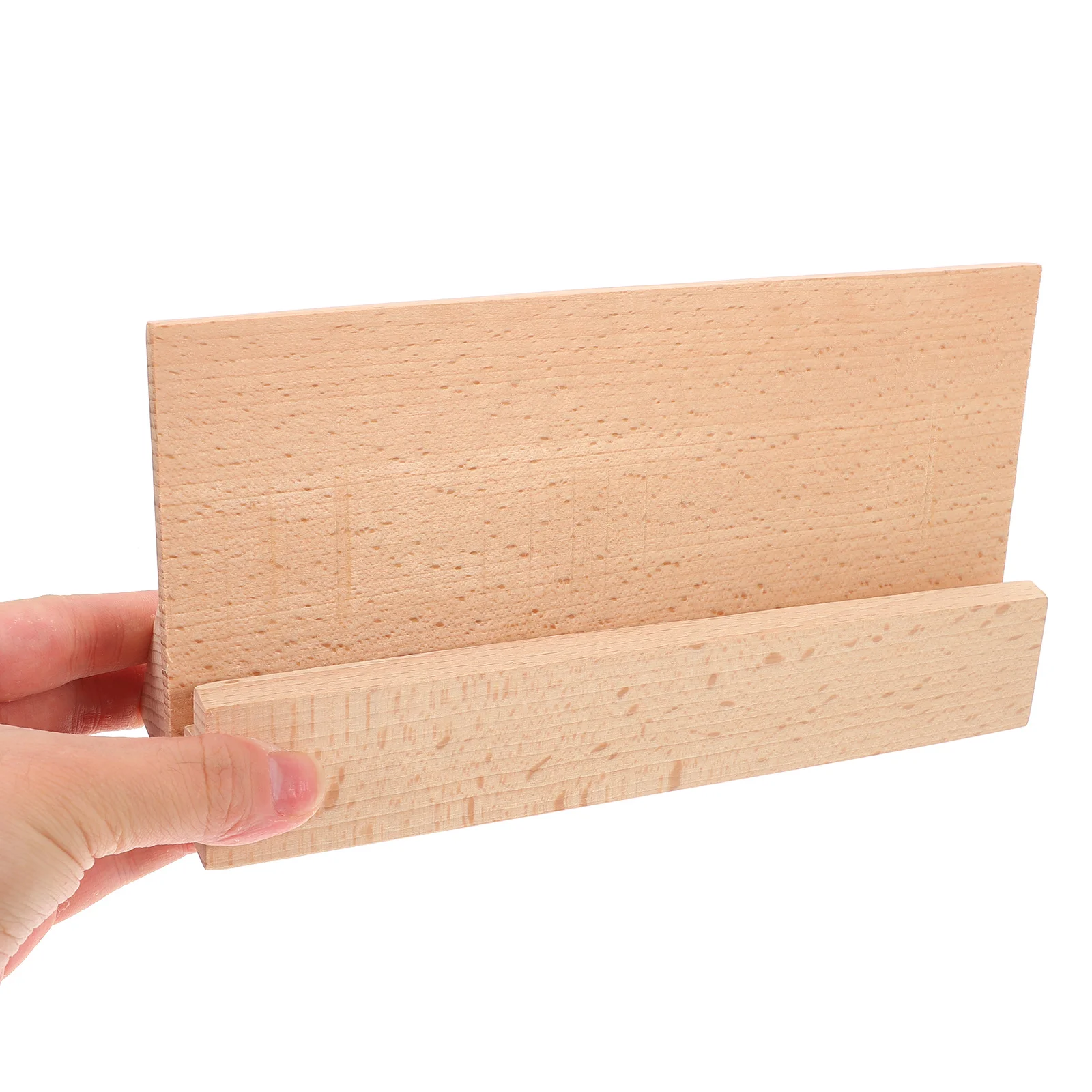 

Wooden Desk Calendar Stand Natural Wood Base Memo Card Holder Photo Display for Office Home Desktop Organizer Cute Deck Holder