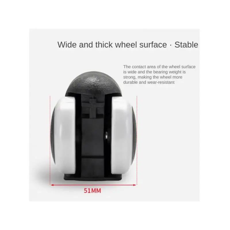 5 packs 2 Inch Circlip 11mm / Thread 10mm Universal Wheel Office Chair Pu Furniture Caster