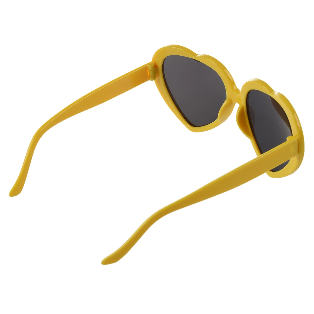 Fashion Funny Summer Love Heart Shape Sunglasses Yellow