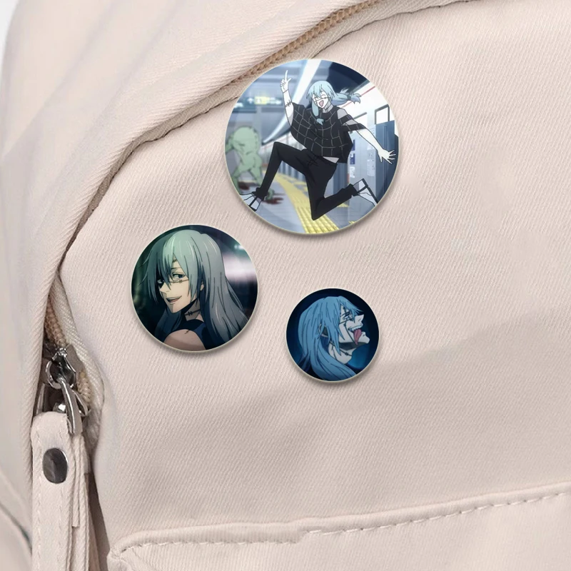 Insignia de figura de Anime Mahito, broches de dibujos animados oscuros, alfileres de esmalte creativos exquisitos para ropa, sombrero, accesorios de regalo de joyería