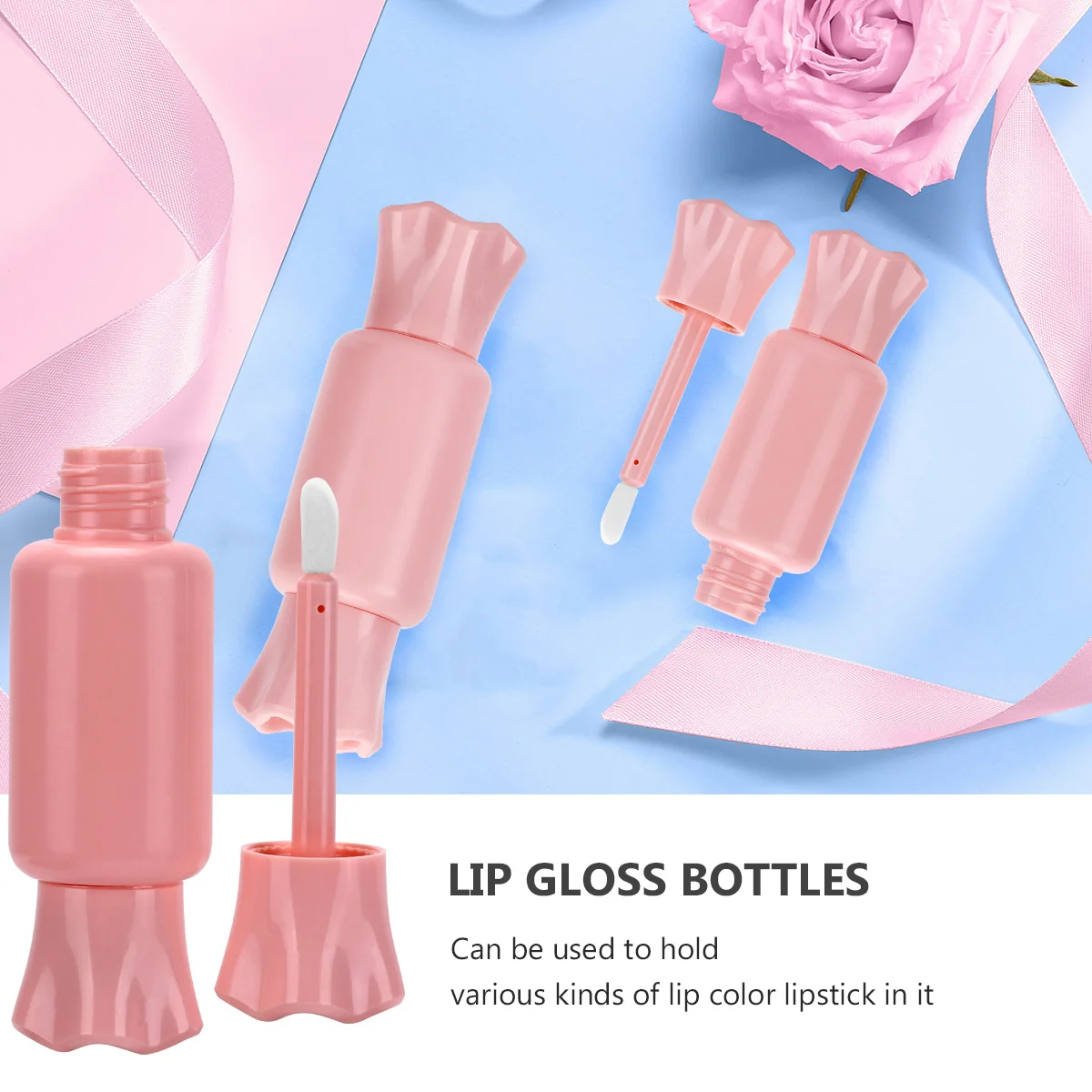 

12Pcs Portable Lip Gloss Empty Bottles DIY Container for Lip Balm Oil Dye Liquid Travel Size Gift for Makeup Lovers