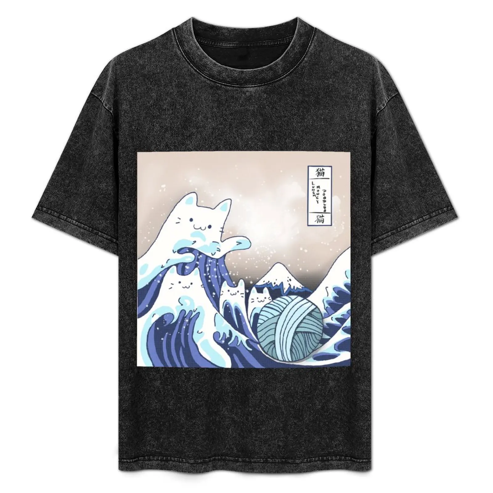 

Hokusai Great Wave Cat T-Shirt UV Protection Outdoor Tee Shirt
