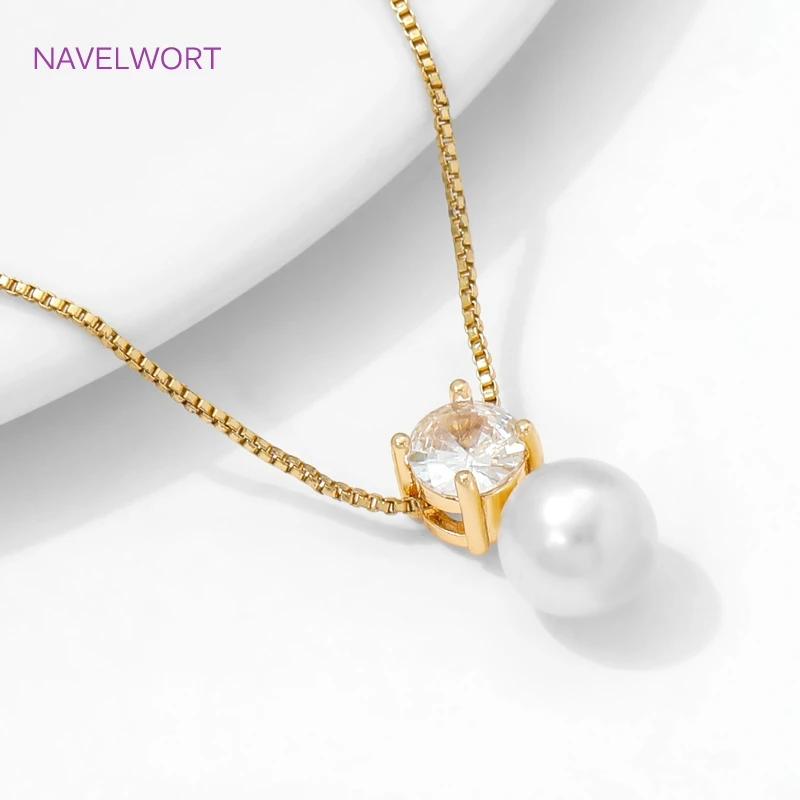 18K مطلية بالذهب اللؤلؤ قلادة تصاعد الكفالات موصلات ، حامل قلادة نحاسية ، الكفالات للمجوهرات ، DIY بها بنفسك مجوهرات صنع الملحقات #5