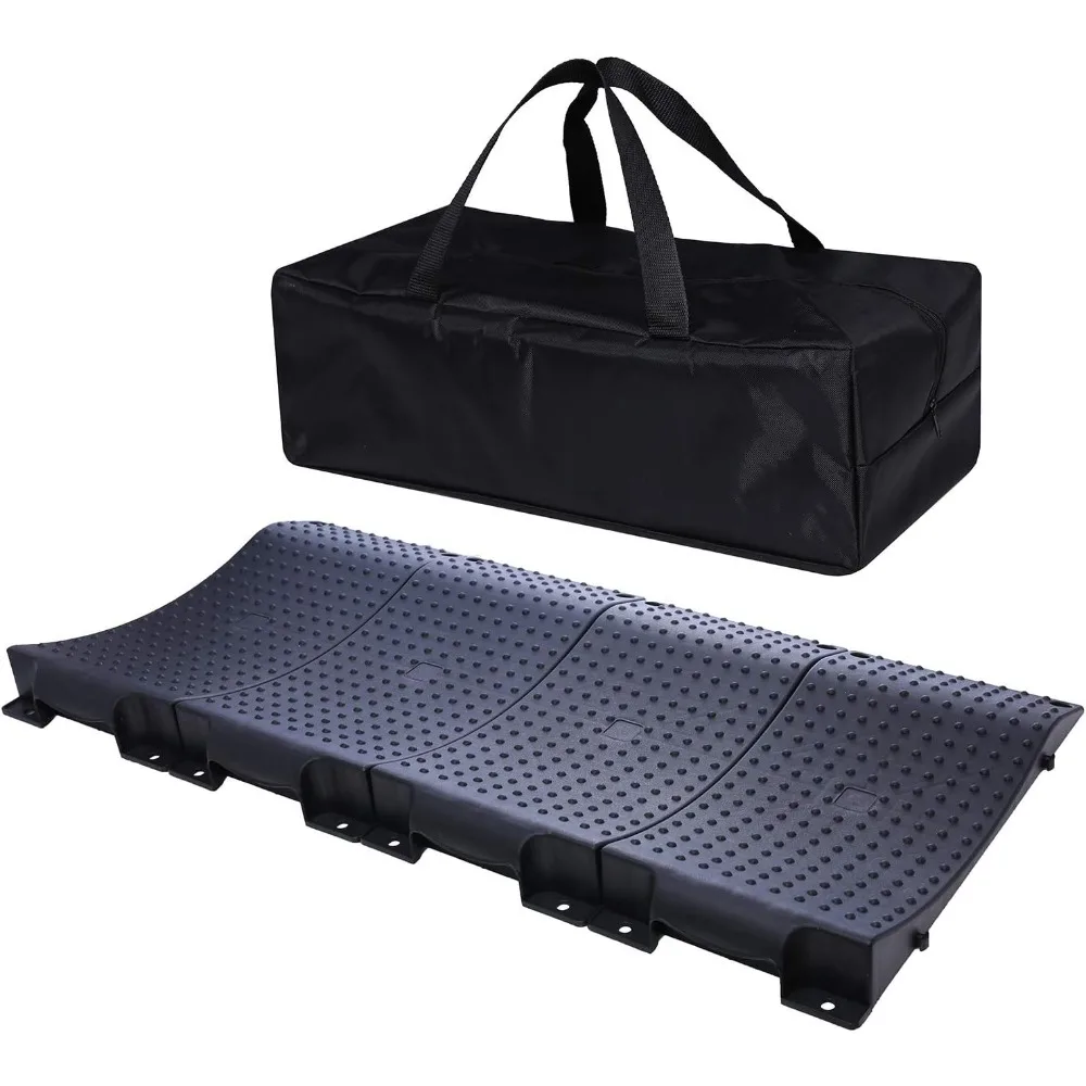 

Anti-Slip Tire Ramps for Car Storage, Prevents Flat Spots and Tires, Easy to Store with Bag, 4-Pack Black