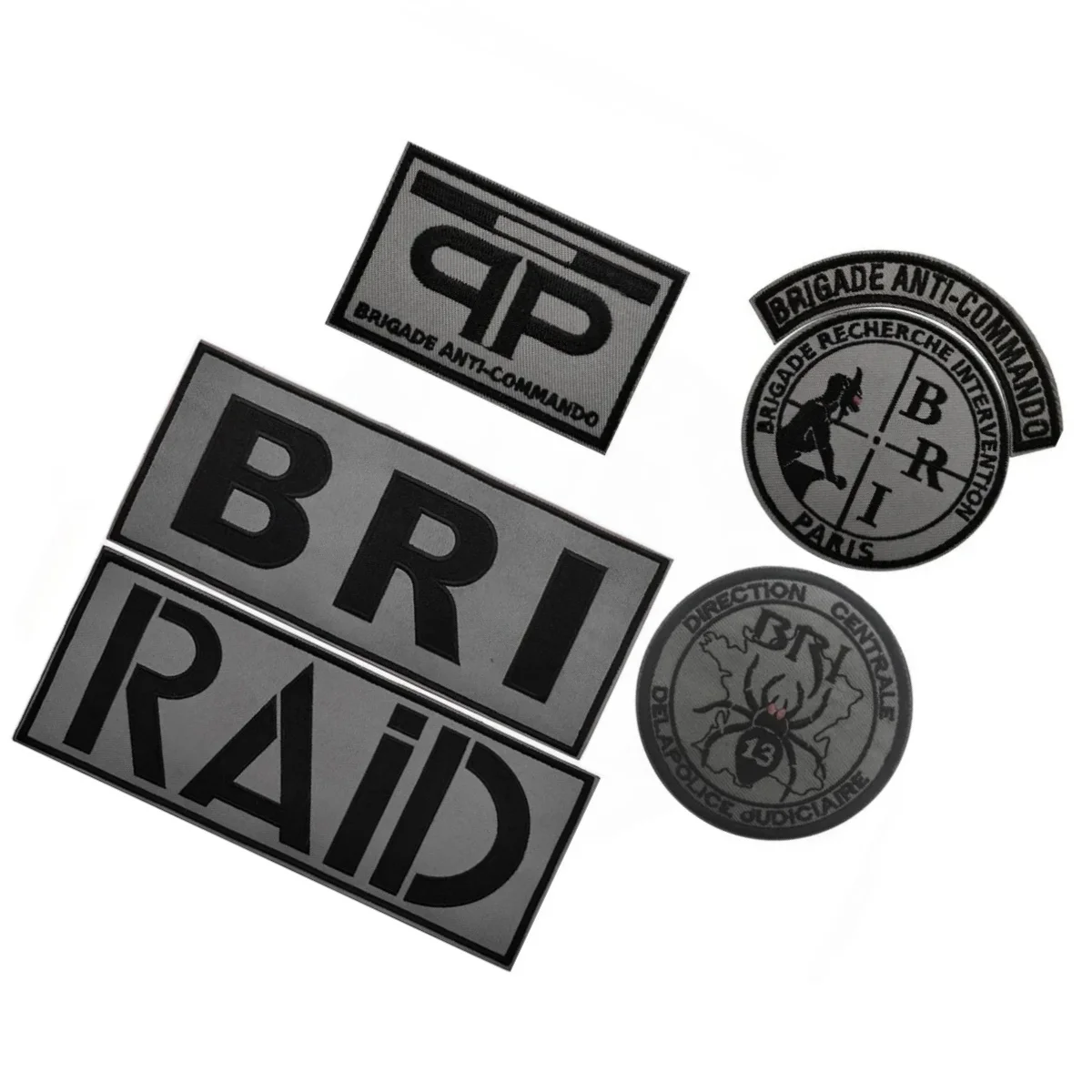 Francês bri equipe anti assalto bordado gancho e laço remendos militar fã moral crachá braçadeira adesivo táticas mochila remendo