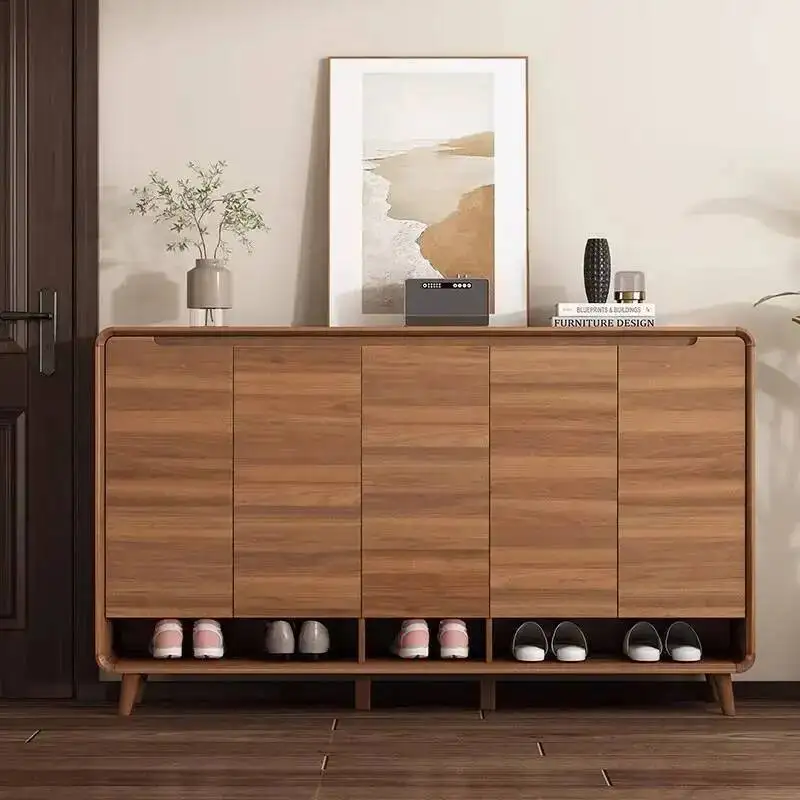 Wooden Vertical Tower Filing Cabinet Shoe Storage Cabinet Display Shelf for Entryway Living Room Office Lab Hotel Furniture