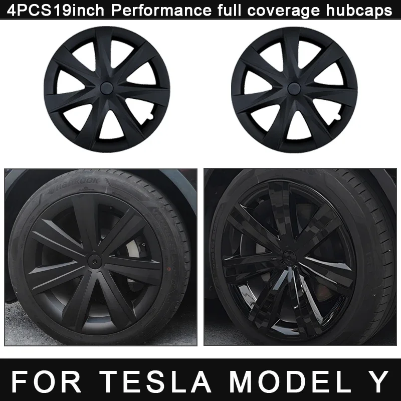 

4PCS Hub Cap for Tesla Model Y 19 Inch Performance Hubcap Accessories Wheel Cap Full Rim Cover for Gemini Wheel Parts 2018-2024