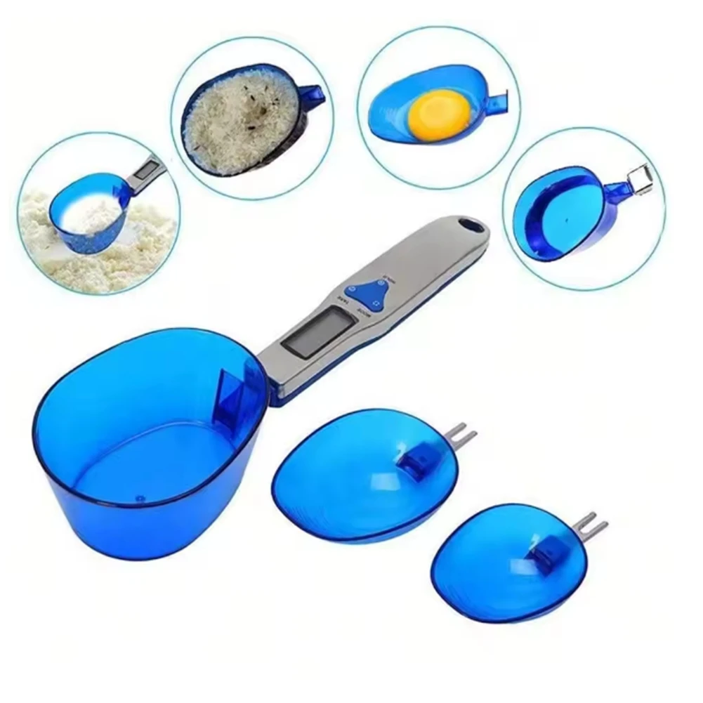N02R-Electronic Digital Kitchen Scale With 3 Measuring Spoons Food Scale For Portioning Milk Flour Spices 500G/0.1G Ram
