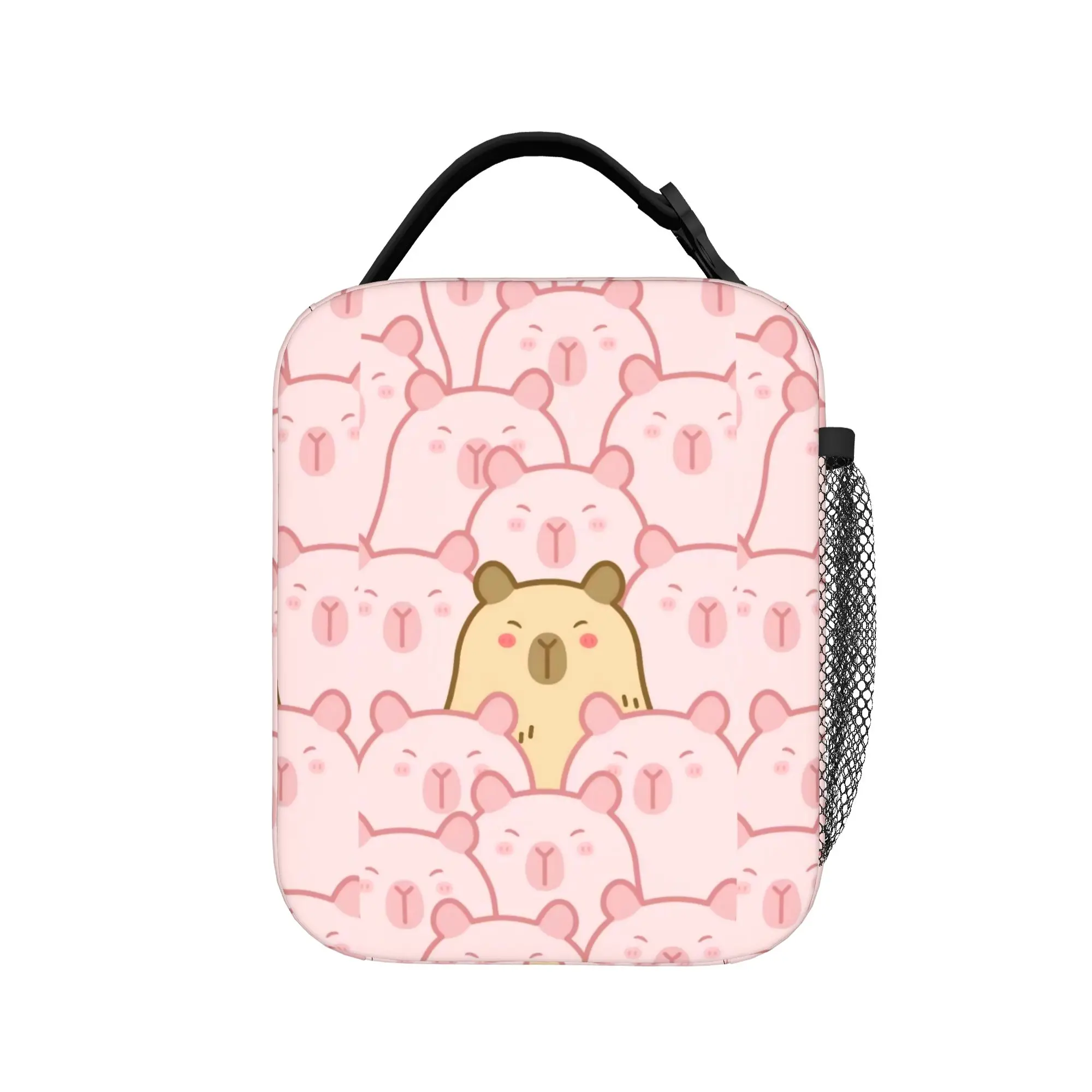 Kawaii Capybara Thermal Insulated Lunch Bags for Office  Portable Bento Box Cooler Thermal Lunch Boxes