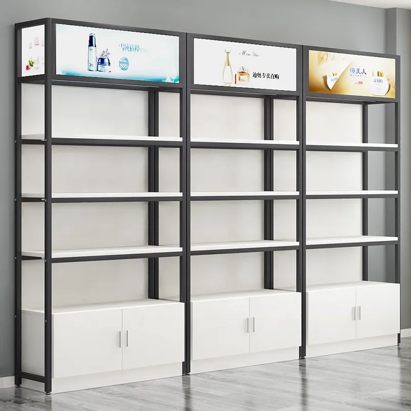 Estantería de tienda de exhibición de comercio, estante de supermercado, góndola, tienda minorista