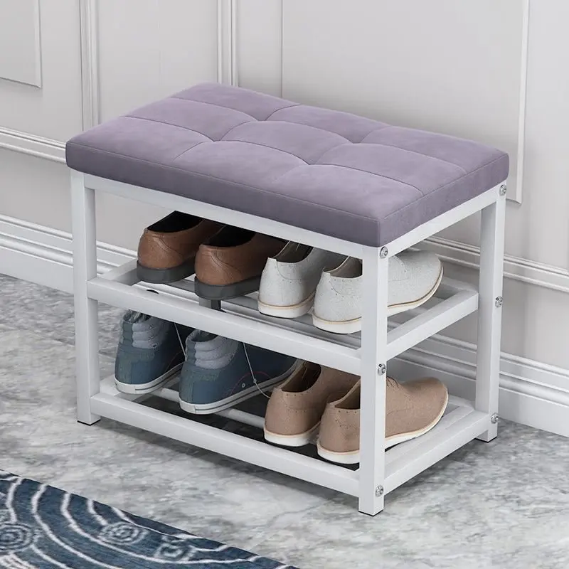 Home S18 door rest shoe rack simple multi-layer storage shoe cabinet can sit iron soft bag multi-functional shoe stool