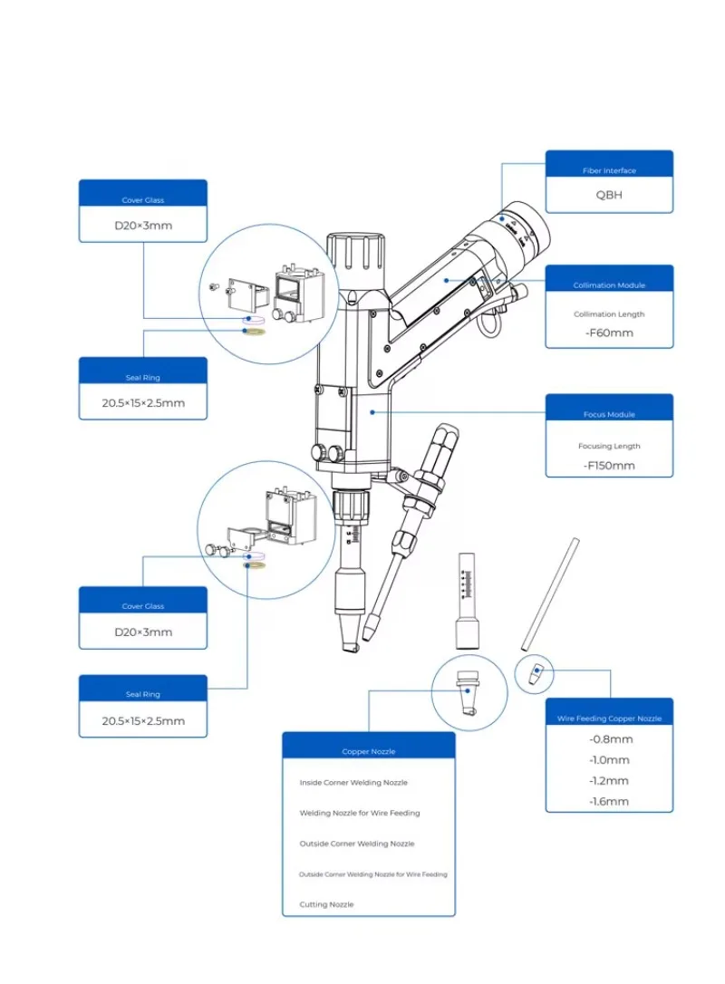人気商品 多機能金属溶接洗浄切断用ヘッド ハンドヘルド溶接部品