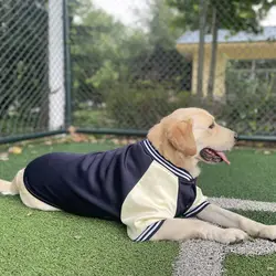 M~7XL Warm Big Dog Baseball Suit Medium Large Dogs Autumn Winter Clothing Golden Retriever Labrador Dog Sweater Thick Style