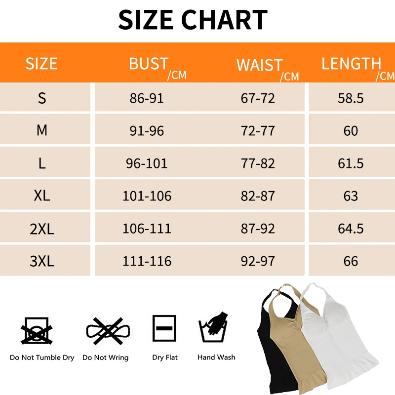 Women's Sexy Halter Neck Shapewear Tummy Control Sleeveless Camisole Bulit-in Bra Sexy Body Shaper Push Up Tank Top Outwear