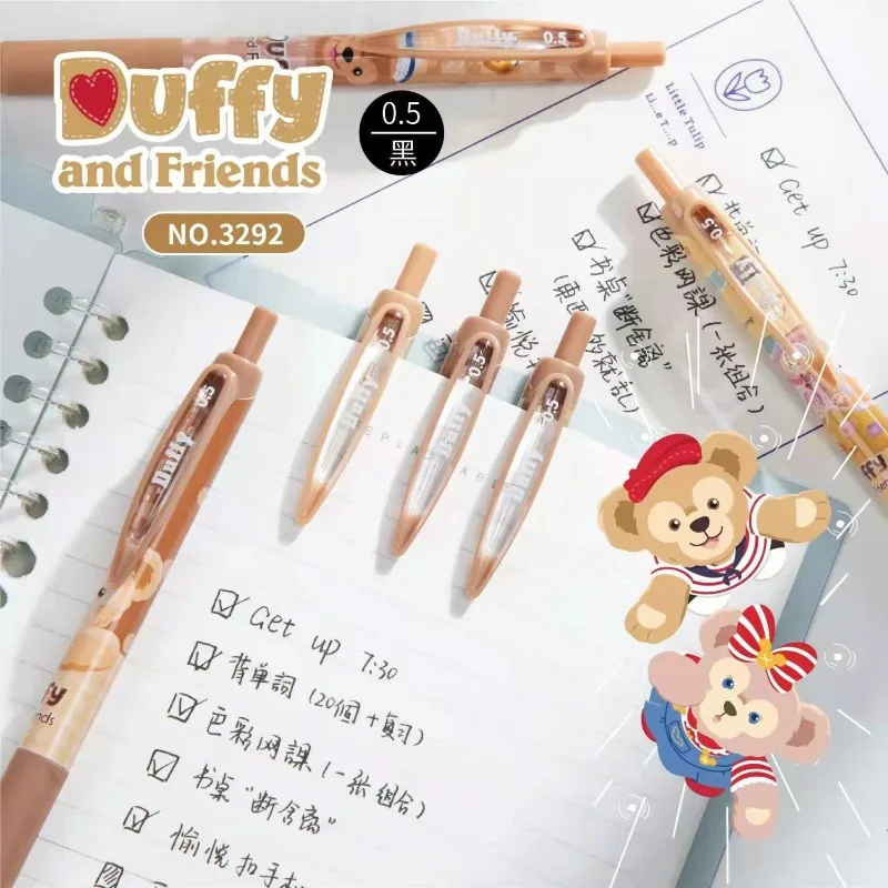 ديزني دافي أنيمي شخصيات كرتونية لطيف الصحافة هلام القلم الإبداعية Kawaii فتاة القلب طالب الأسود المياه القلم القرطاسية بالجملة