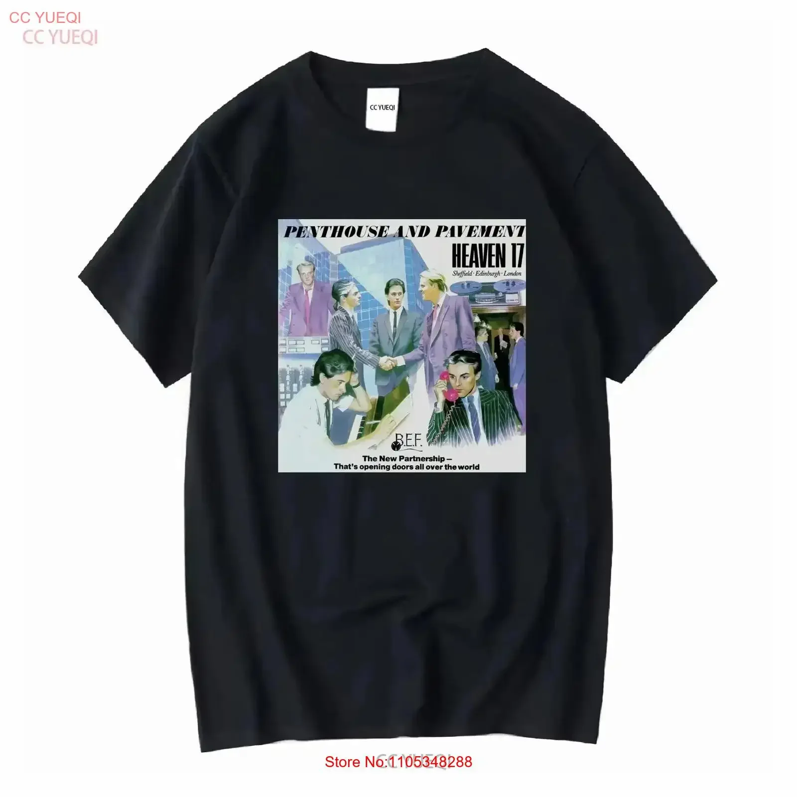Camiseta Masculina Heaven 17 Penthouse and Pavements M L XL 2 3 4 Vintage Lavada Estampa Gráfica Versátil Respirável