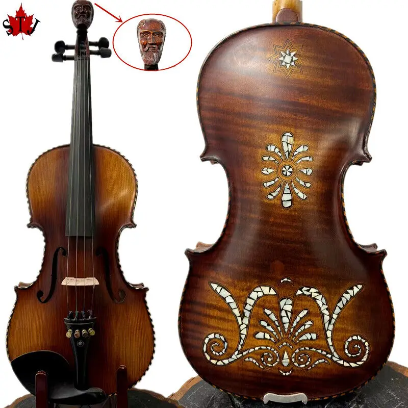 

Strad style Song Maestro 4/4 violin carving man head , great sound #15575