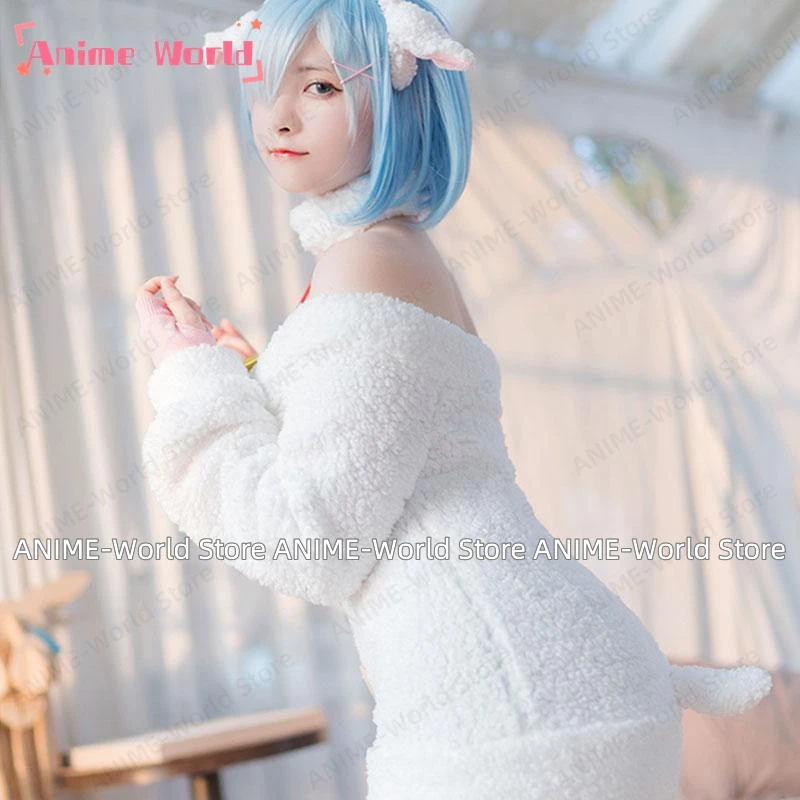 《Custom size》Anime Re Zero-Starting life in another World Rem Sheep Cosplay Costume