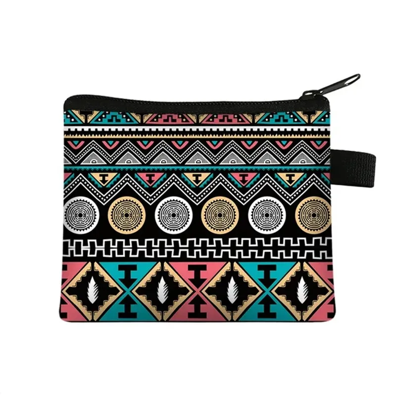 Mandala Flower 3D Printed Coin Purse Woman Shopping Portable Coin Case ID Card Case Multicolor Pattern Wallet Coin Bag Gift Bags