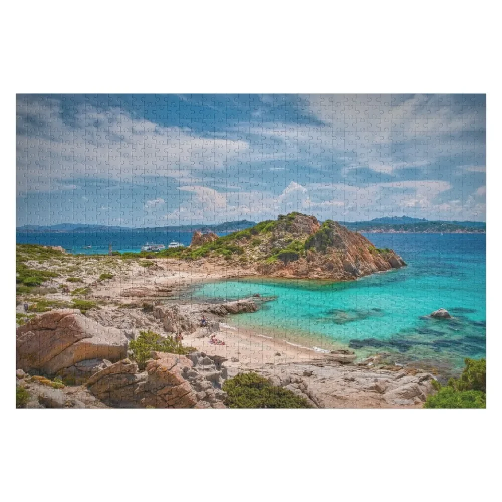 Sardinian Haven Jigsaw Puzzle Personalized Wooden Name With Personalized Photo Puzzle