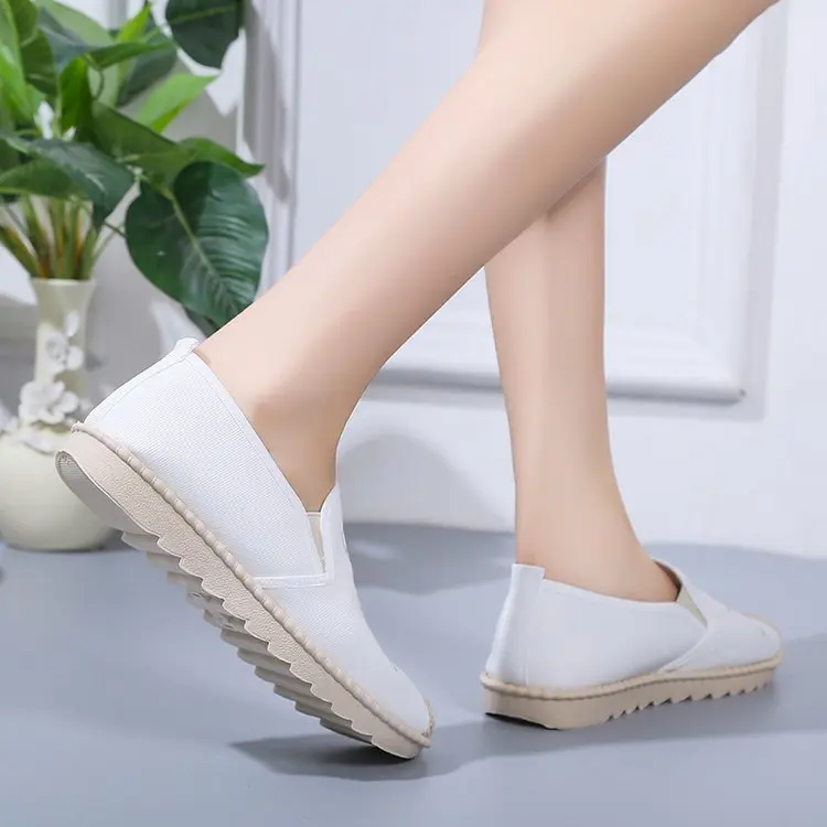 2023 women's casual flat shoes ladies cute spring and summer slip on flat shoes women's canvas shoes