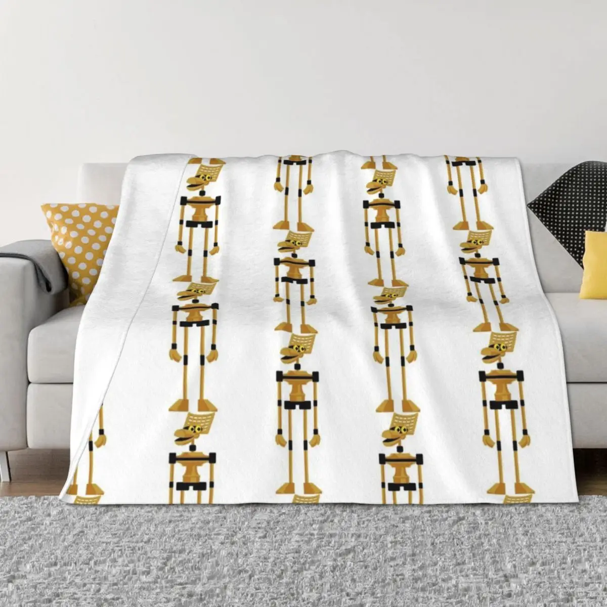 

Crow T. Robot Throw Blanket funny gift Travel Hairys For Sofa Thin Blankets