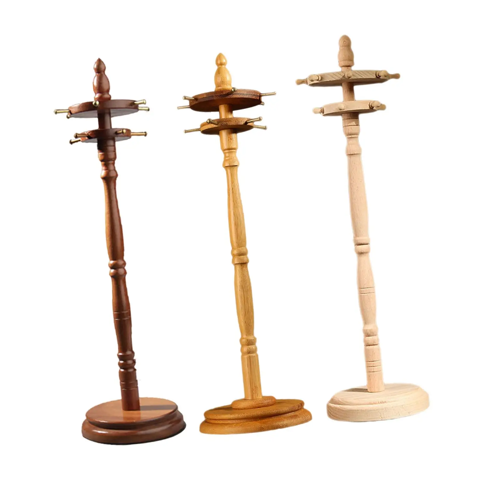 

Wooden Jewelry Stand Sumi Brush Hanger Rotatable for Women Girls Simple Tabletop