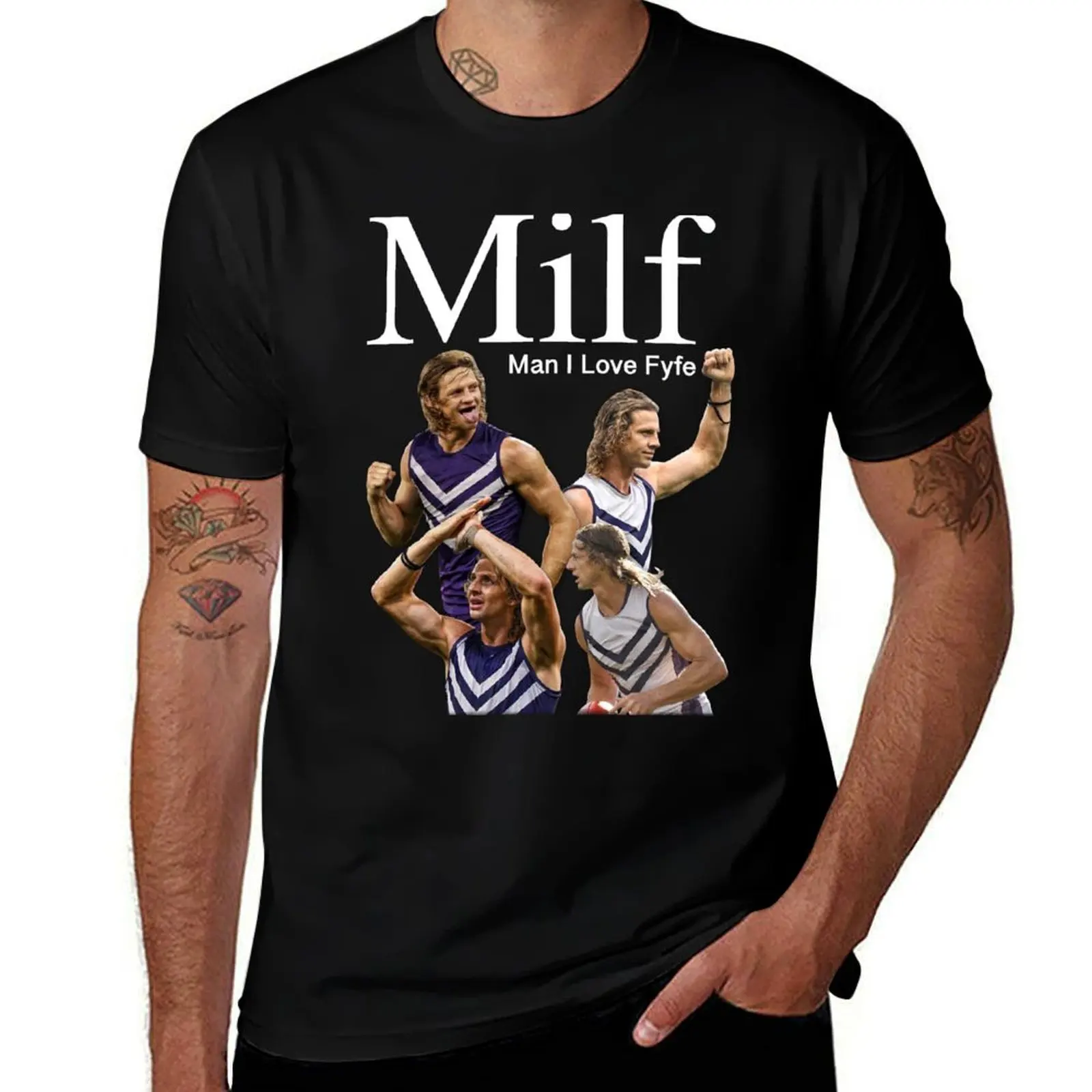 

MILF (Man I Love Fyfe) White T-Shirt Breathable Basic Cotton T-Shirt
