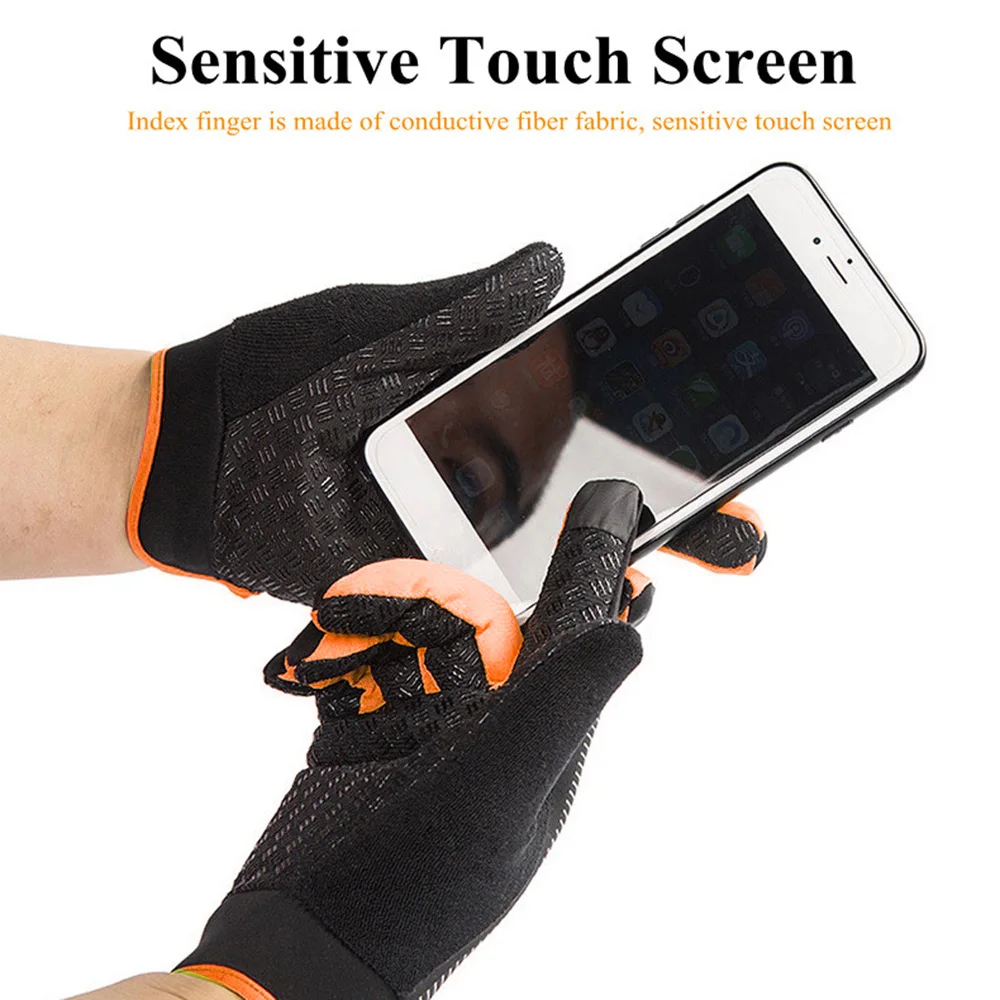 Anti-Slip Cycling Gloves Full Finger Touch Screen Breathable Motorcycle Riding Gloves Sports Warm Thermal Running Ski Gloves